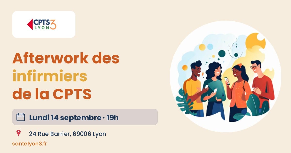 Visuel reprenant les informations essentielles du billet. Illustration avec 4 personnes souriantes en train de discuter.